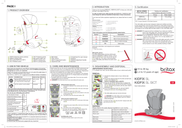 Britax romer clearance car seat instructions