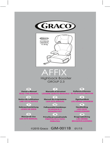 Graco affix clearance booster seat manual