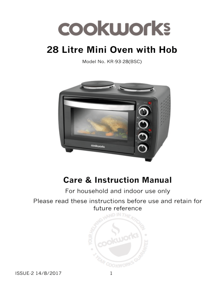 Cookworks 28L MINI OVEN Instruction manual Manualzz