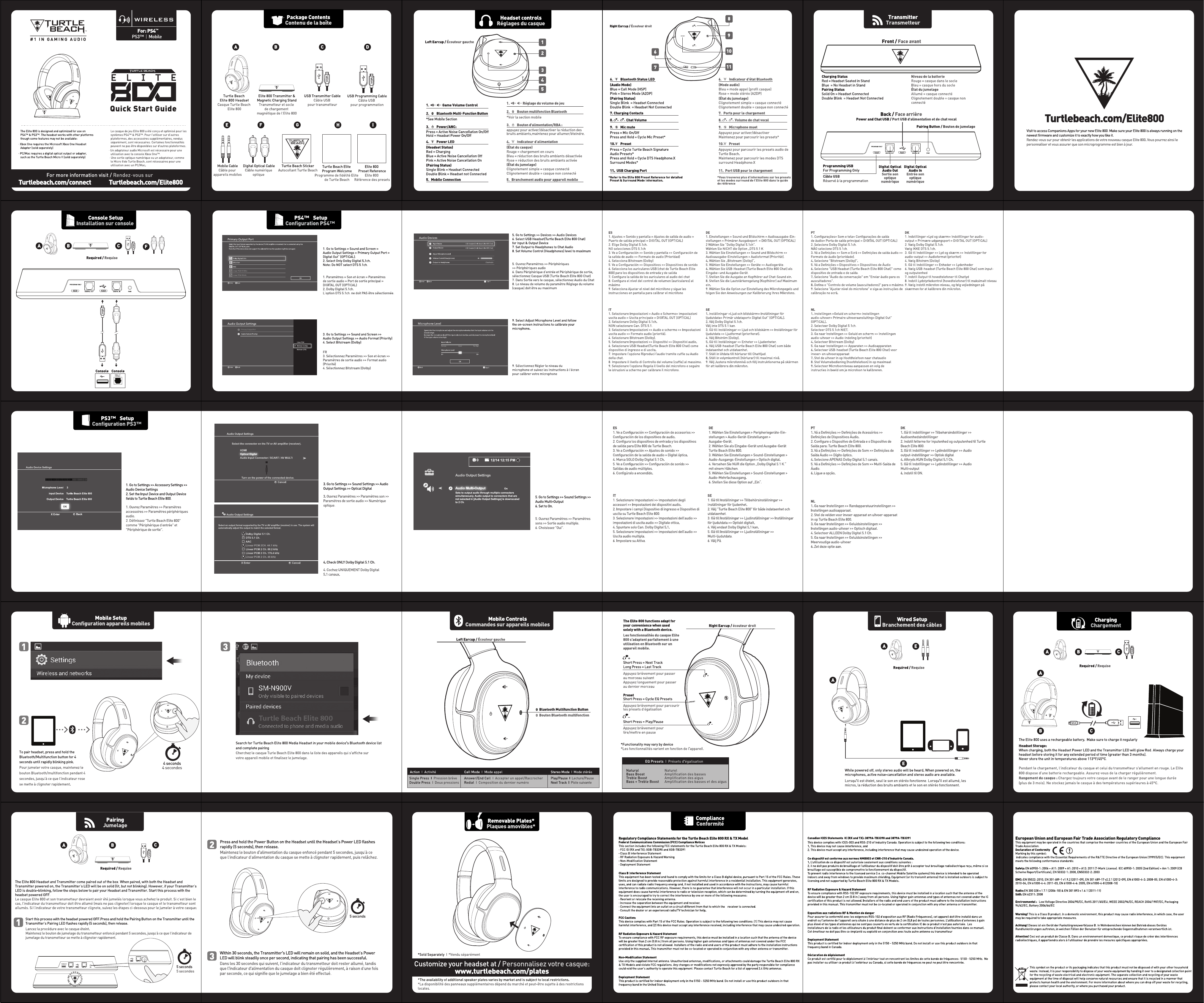 Turtle Beach Elite 800 Premium Wireless PS4 Headset User manual | Manualzz