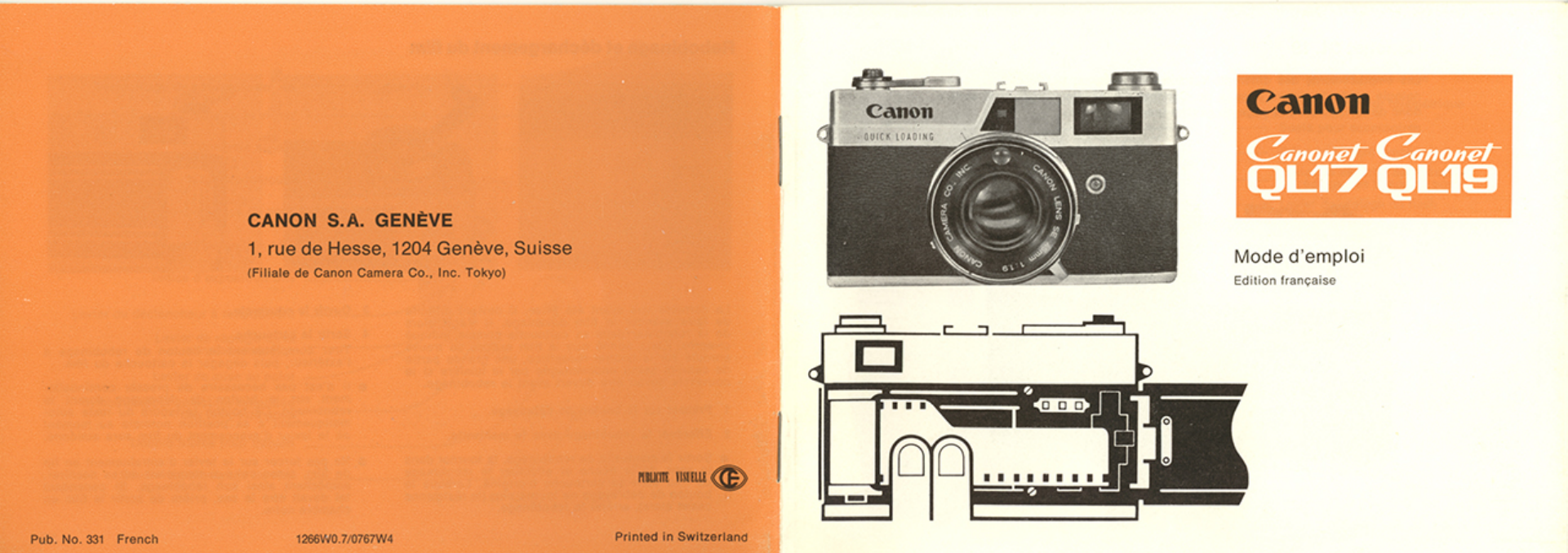 Canon Canonet Ql17 Canonet Ql19 Operating Instructions Manualzz