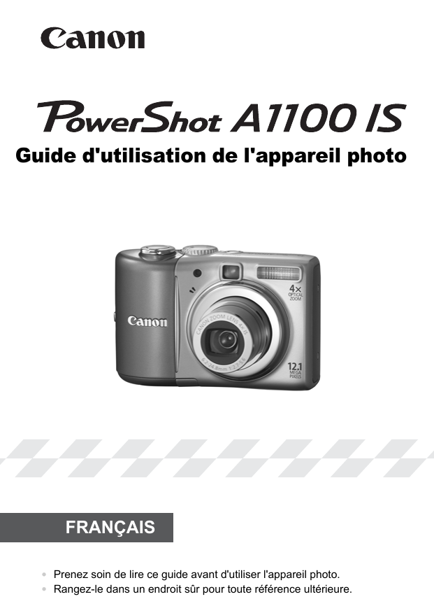 Canon PowerShot A1100 IS Mode d'emploi Manualzz