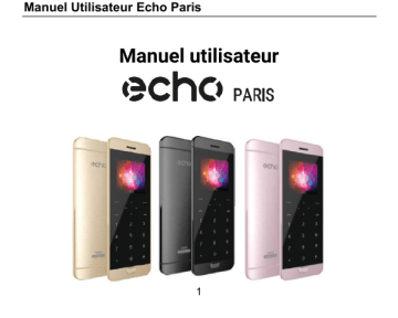 Echo Mobiles PARIS Mode d'emploi | Manualzz