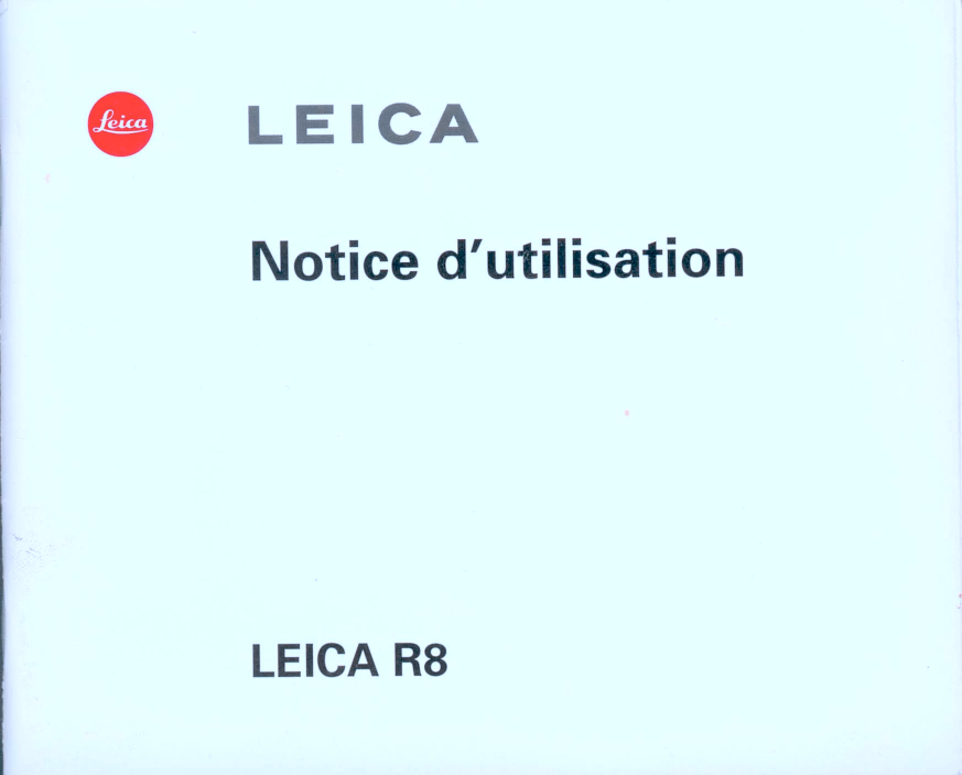 Leica LEICA MOTOR-WINDER R8 Notice d'utilisation Français/Anglais/Allemand 