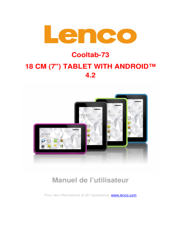 Connectez la tablette à un ordinateur. Lenco CoolTab 73 | Connectez la