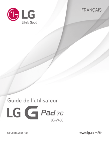 Marques commerciales. LG V400, G-Pad 7.0 | Manualzz