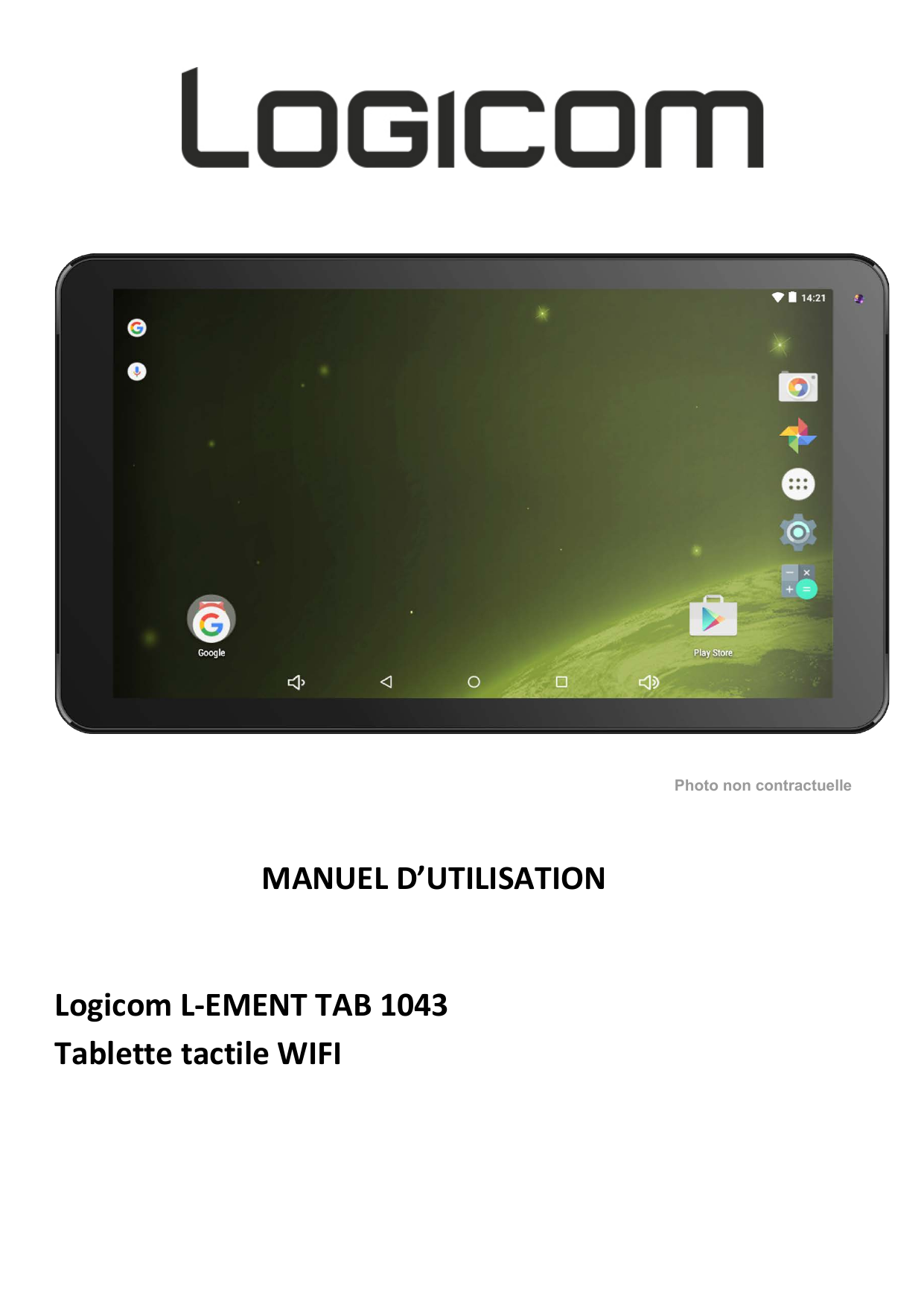 PH26 Logicom L-ement 400 Câble Data Micro USB Noir 1 Mètre