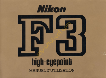 Nikon F3 High-Eyepoint User Guide | Manualzz