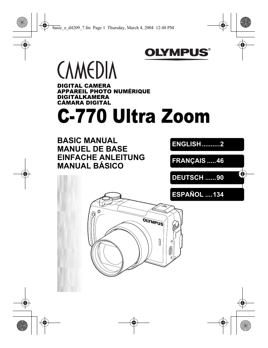 Olympus C770 Ultra Zoom Benutzerhandbuch Manualzz
