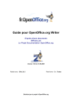 OPEN OFFICE OpenOffice Writer Mode d'emploi