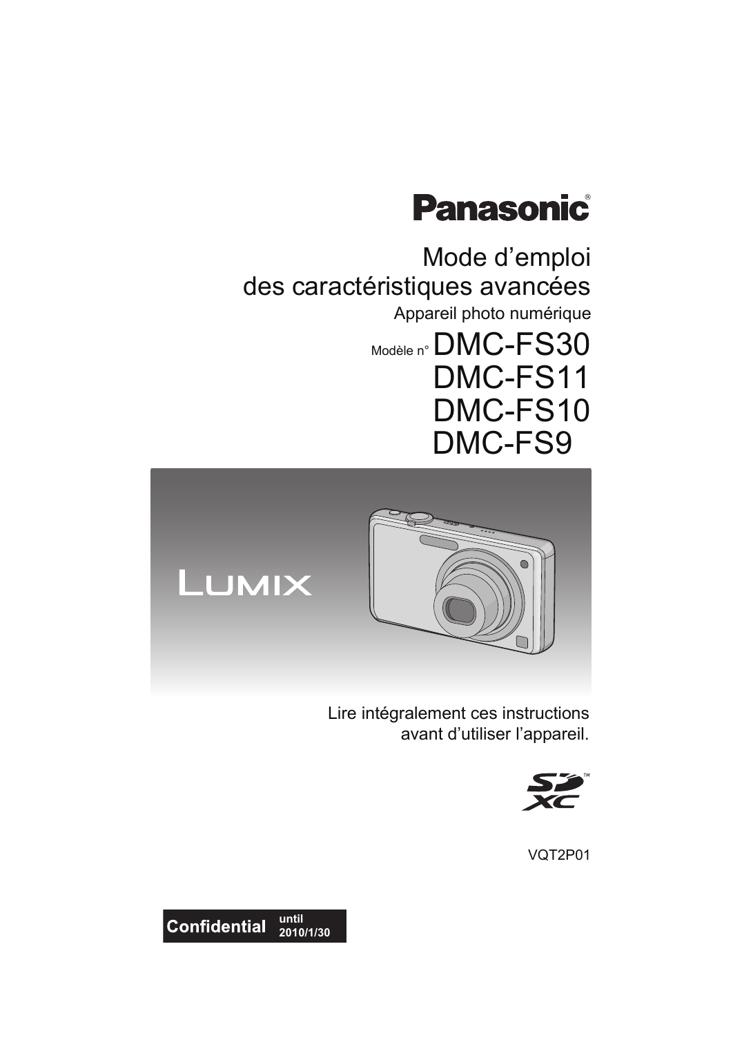 Panasonic DMC FS11 Mode d'emploi | Manualzz