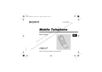 Sony CMD J70 Mode d'emploi | Manualzz