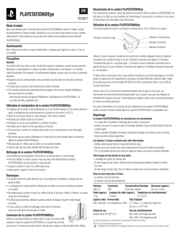 sony ps3 eye camera manual