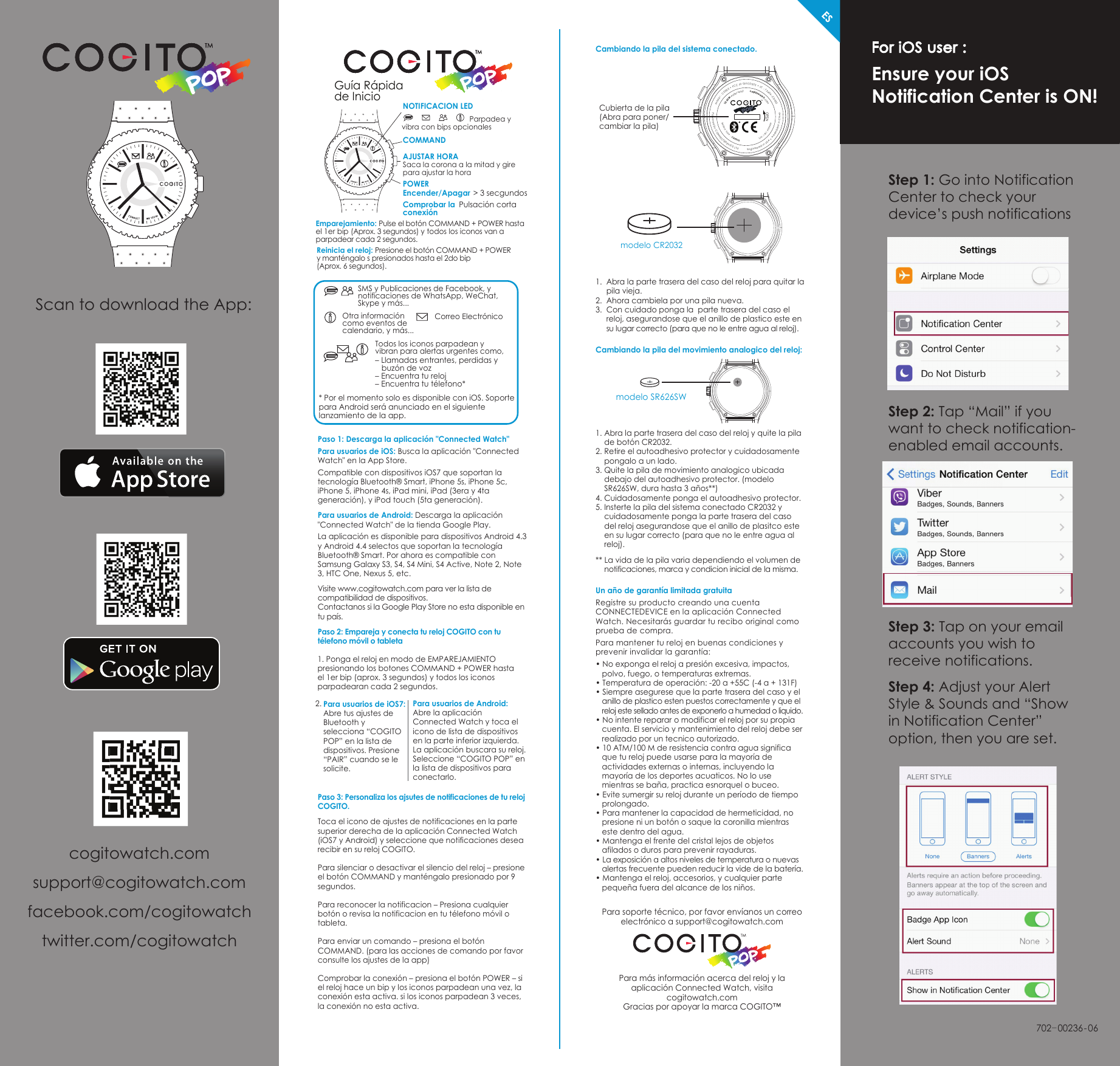 Cogito Watch POP Guía del usuario | Manualzz