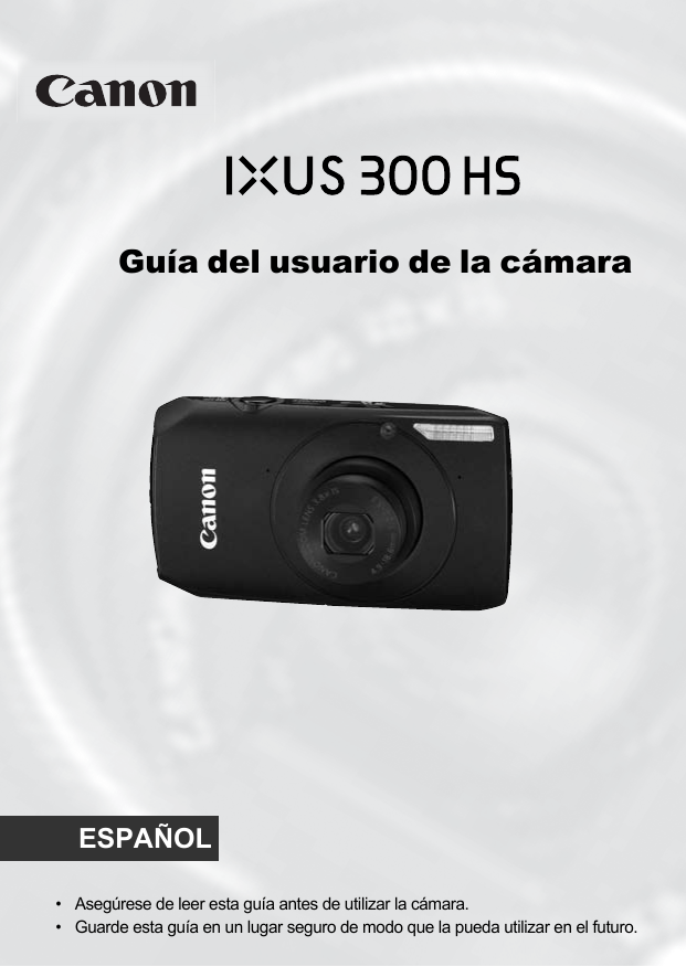 Canon IXUS 300 HS Manual de usuario | Manualzz