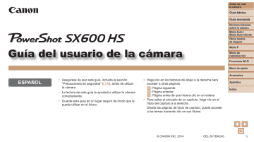 Canon PowerShot SX600 HS Guía del usuario | Manualzz