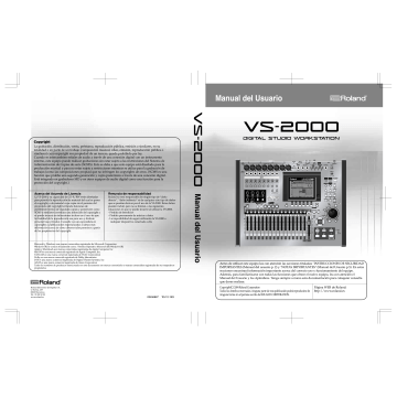 Roland VS-2000 Manual de usuario | Manualzz