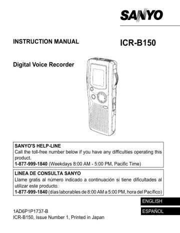 User manual Sanyo ECJ-D100S (English - 21 pages)