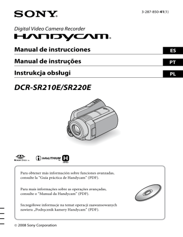 Sony DCR-SR210E Instrucciones de operación | Manualzz