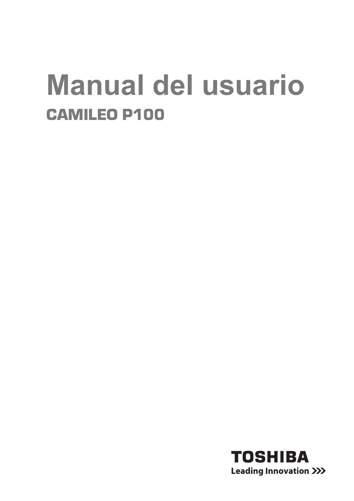 Toshiba Camileo P100 Instrucciones de operación | Manualzz