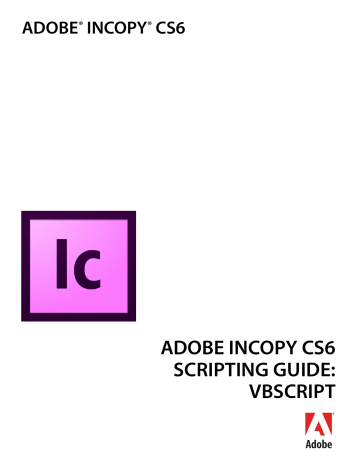 Running a menu action from a script. Adobe InCopy CS6 | Manualzz