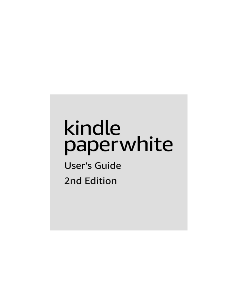 Amazon Kindle Paperwhite 10th Generation User Manual Manualzz