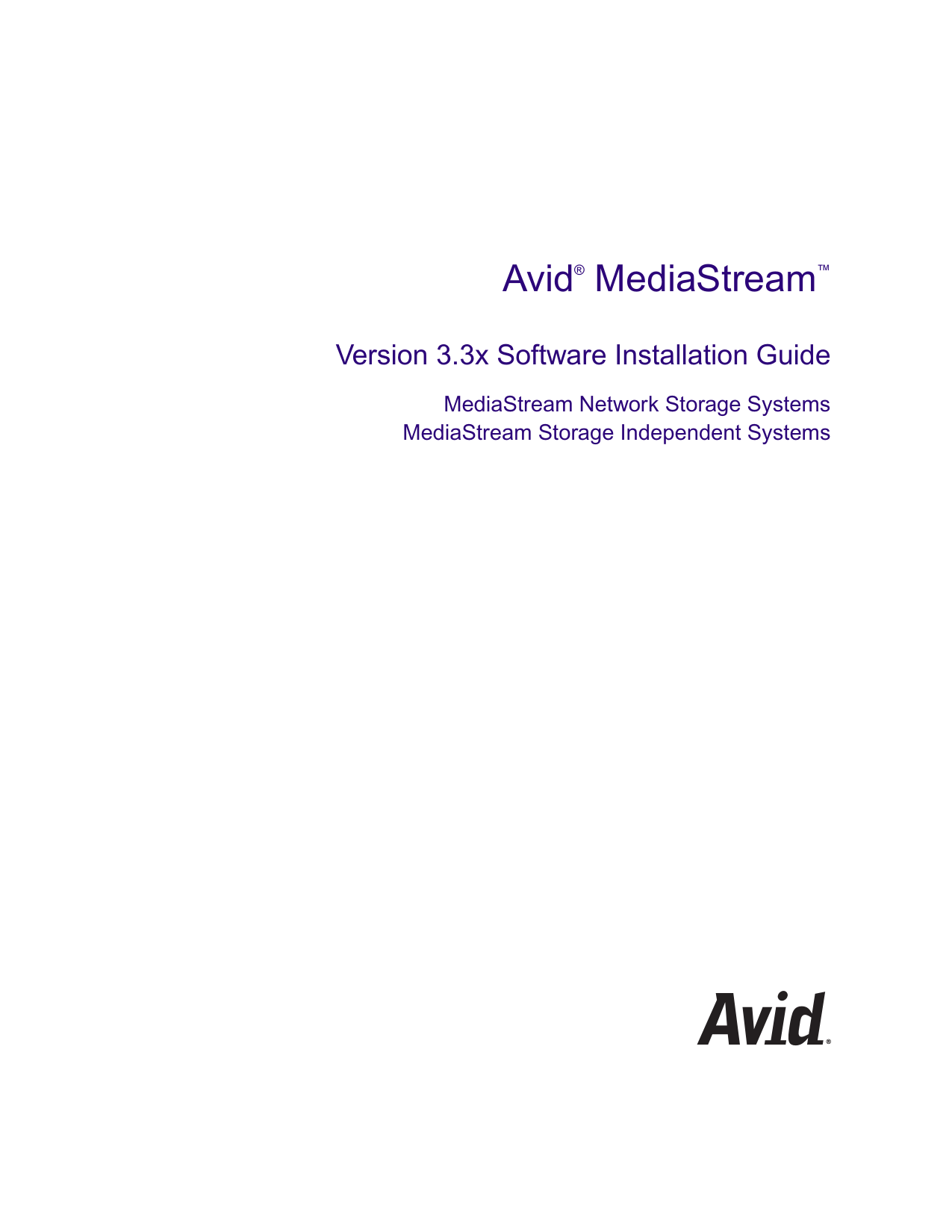 Avid MediaStream MediaStream 3.3.x Installation Guide Manualzz