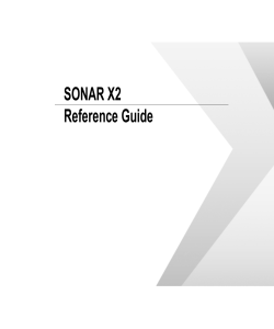 Cakewalk Sonar X2 - Manual, User guide, User's Guide | manualzz.com