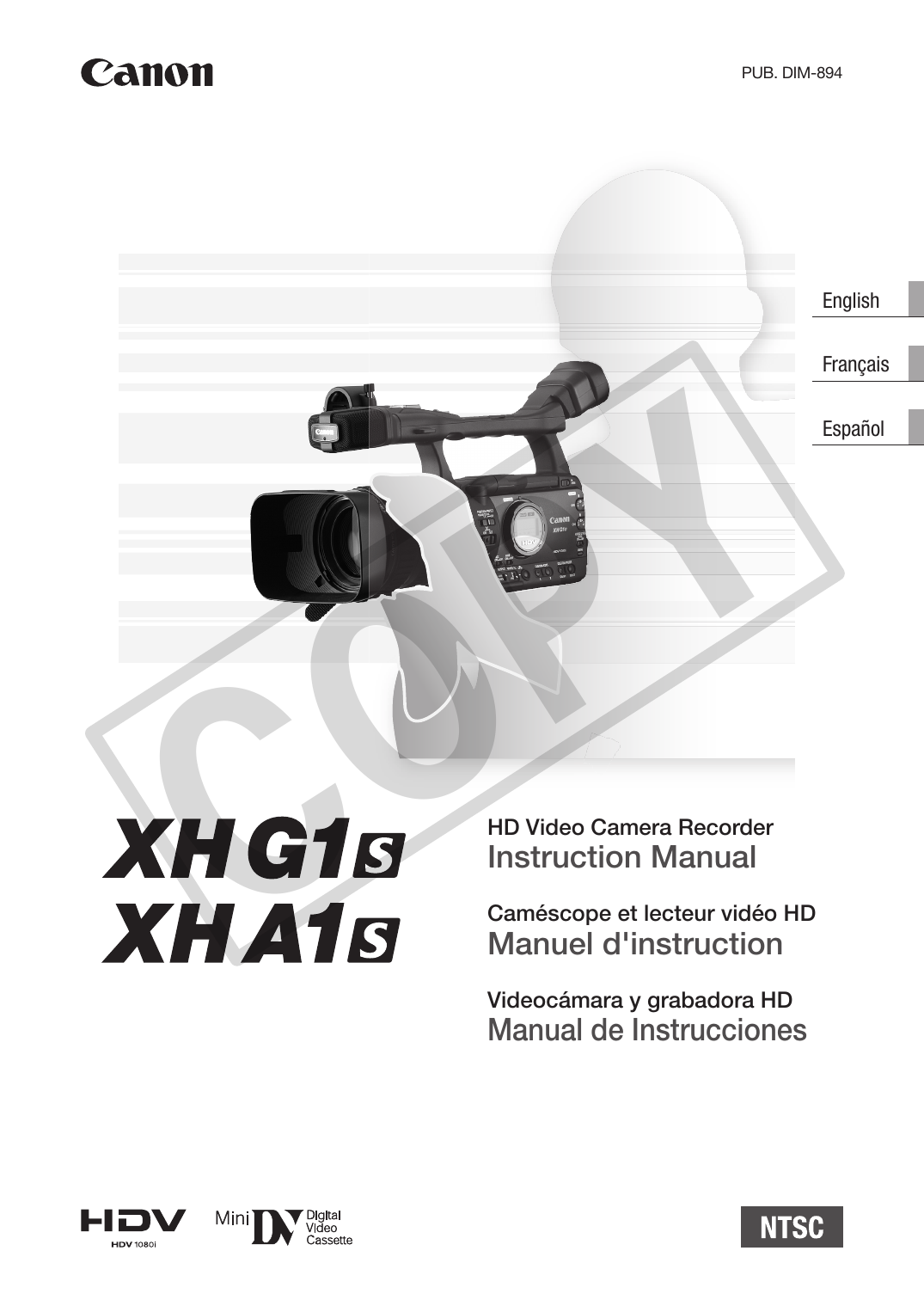 Canon Xh A1s Xh G1s Instructions Manualzz