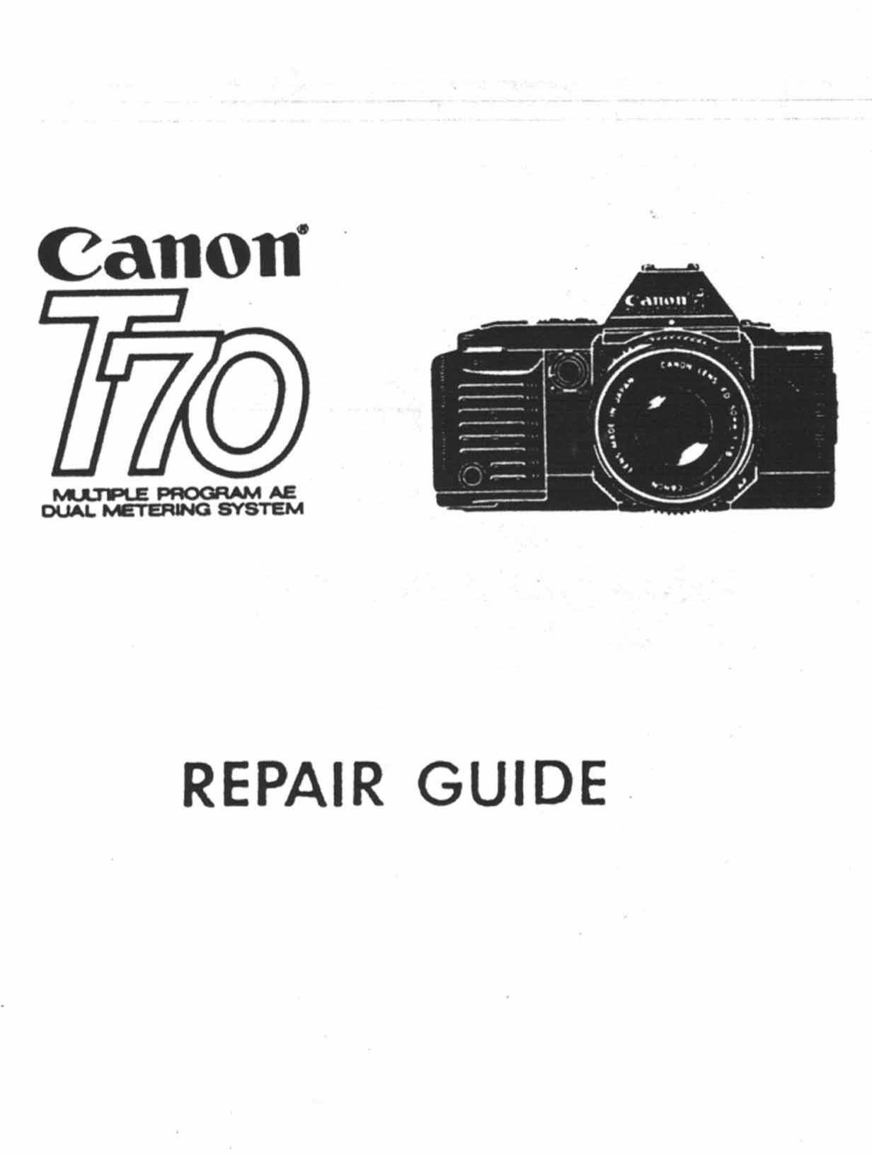 Canon T 70 User Guide Manualzz