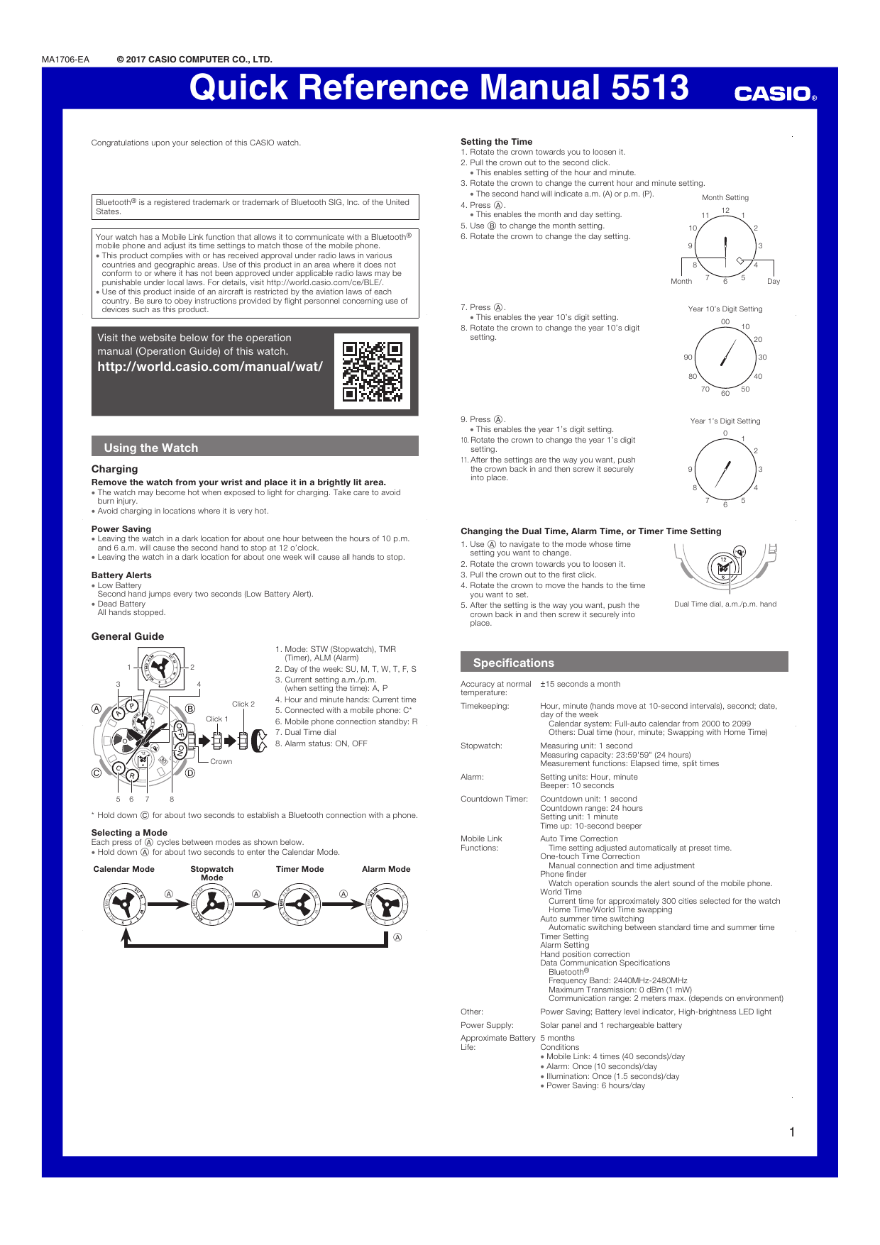 Casio 5513 G Shock Gst B100 User Manual Manualzz