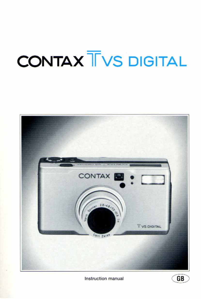 Contax TVS Digital Manual | Manualzz