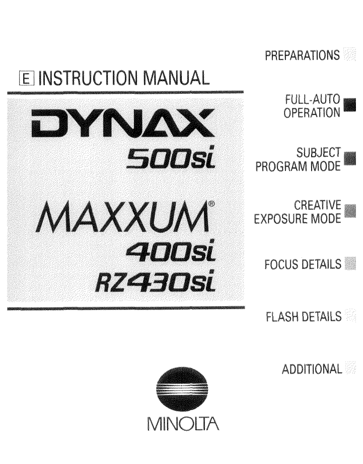 minolta maxxum 430si rz