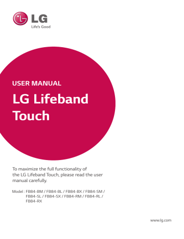 LG Lifeband Lifeband Touch User manual | Manualzz