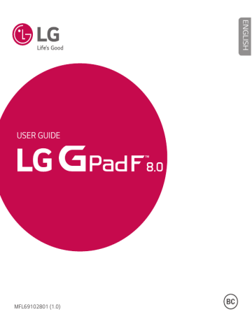 Important Notice. LG G-Pad G-Pad F 8.0 ACG | Manualzz