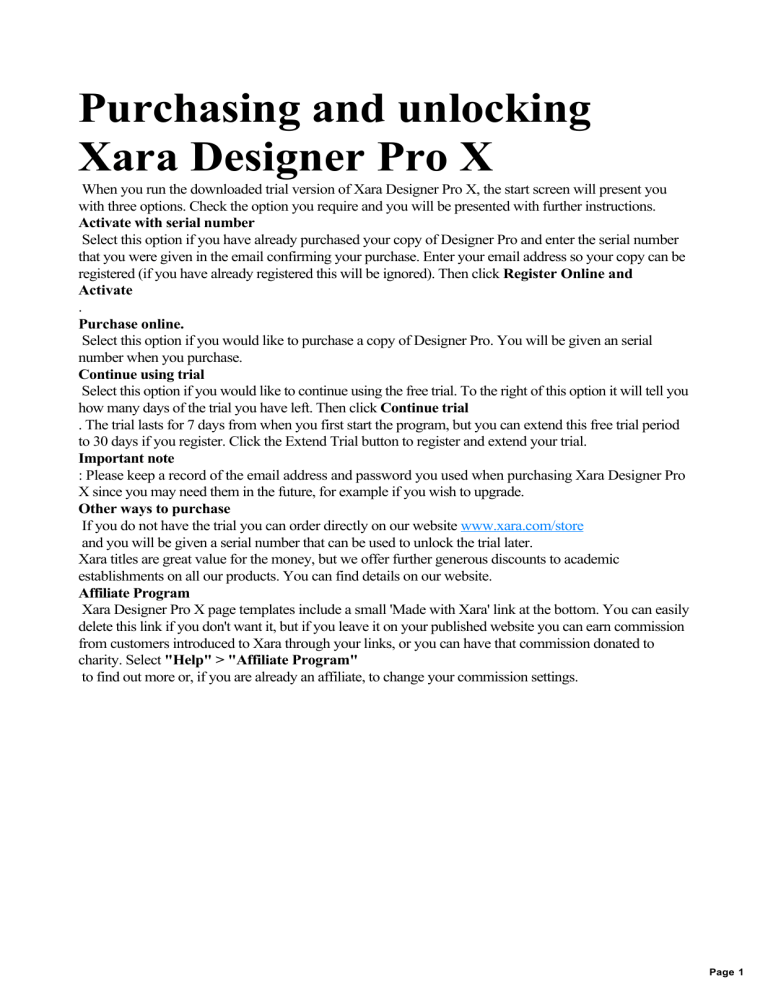 xara designer pro manual