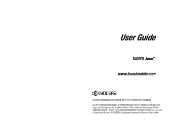 Sanyo SCP-2700 Boost Mobile User Guide | Manualzz