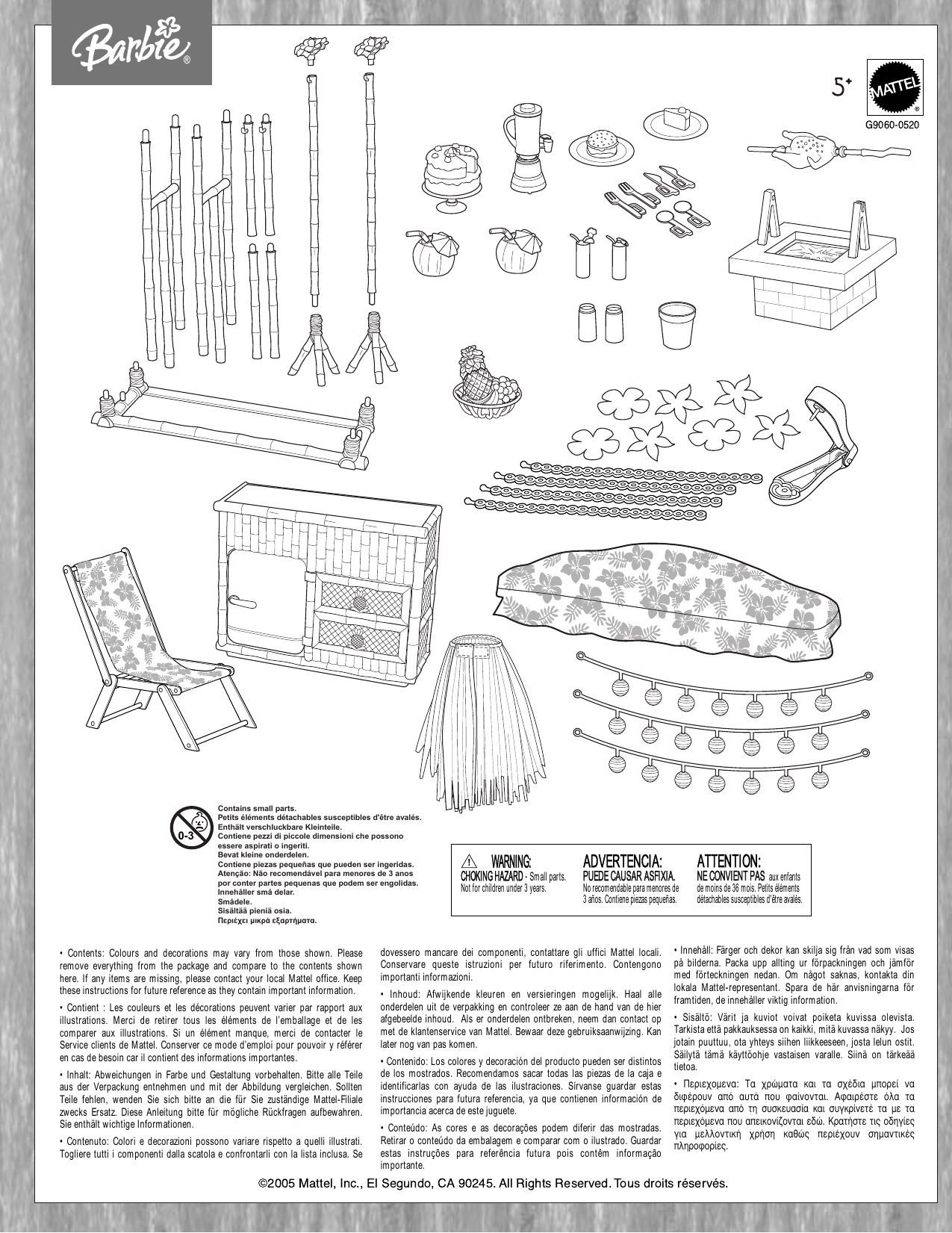 Barbie G9060 Cali Girl Luau Istruzioni Per L Uso Manualzz