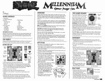 Mattel Yu-Gi-Oh! Millennium Game Instruction Sheet | Manualzz