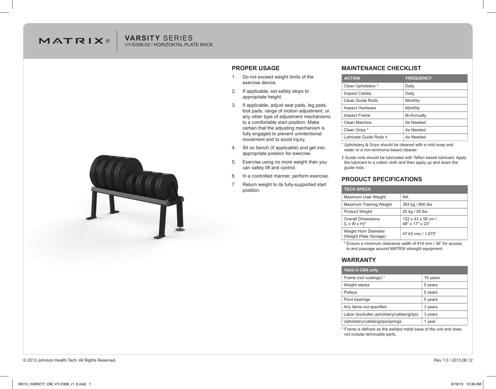 Matrix Varsity Series Angled Smith Machine