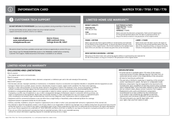 Matrix T70 xir Owner's Guide | Manualzz