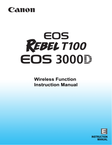 canon eos rebel t100 user manual