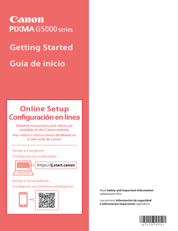 Canon PIXMA G5020 printer Getting Started Guide | Manualzz