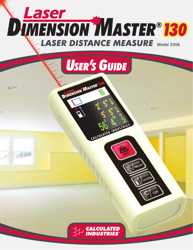 Calculated Industries 3356 Laser Dimension Master 130 User Guide Manualzz