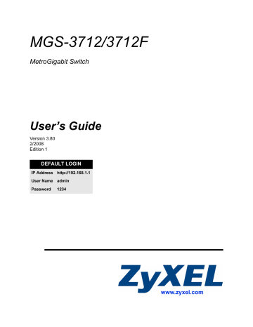 Zyxel mgs 3712f описание