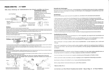 Multiplex Piezo Gyro Pk3 Owner's Manual | Manualzz