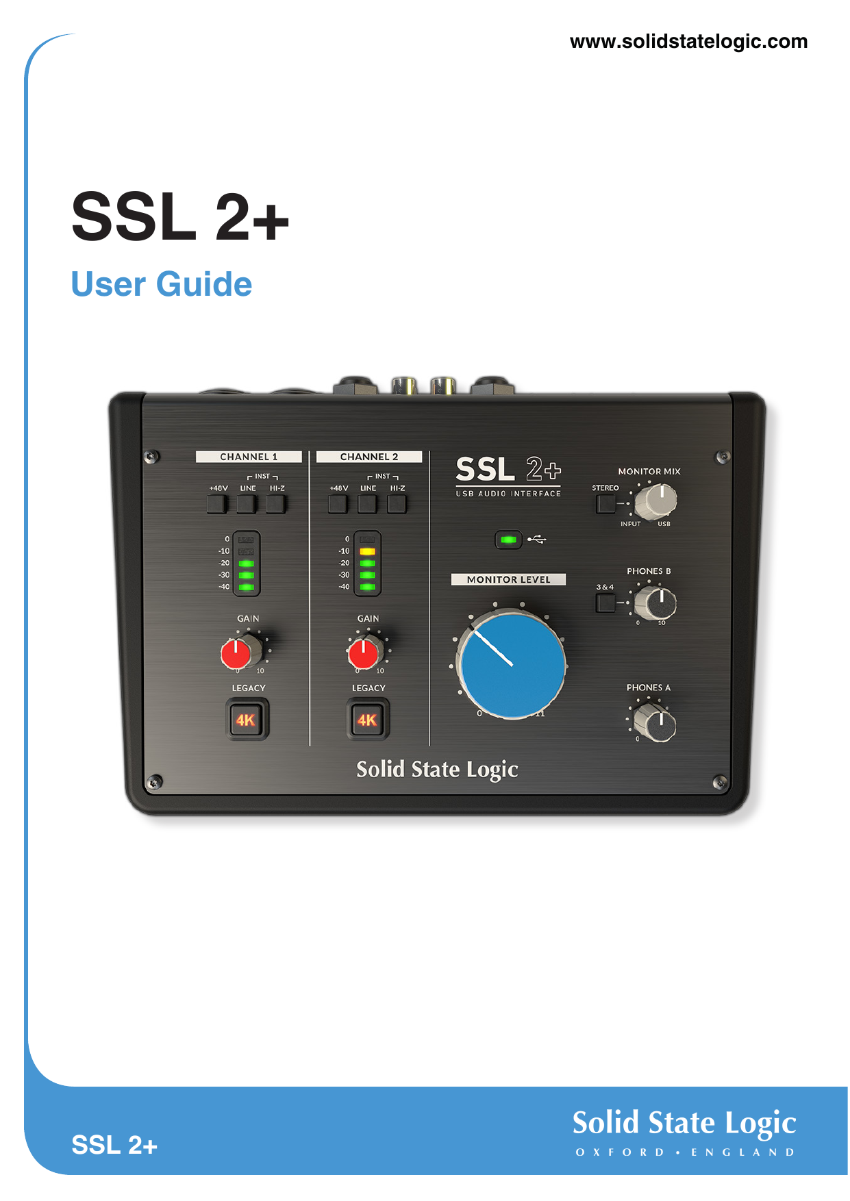 Solid State Logic SSL 2+ User guide | Manualzz