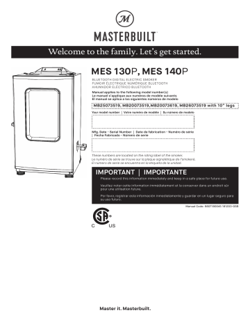 Masterbuilt sportsman hotsell elite manual