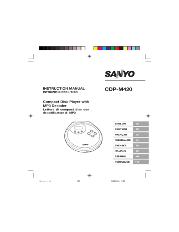 Sanyo CDP-M420 Bedienungsanleitung | Manualzz