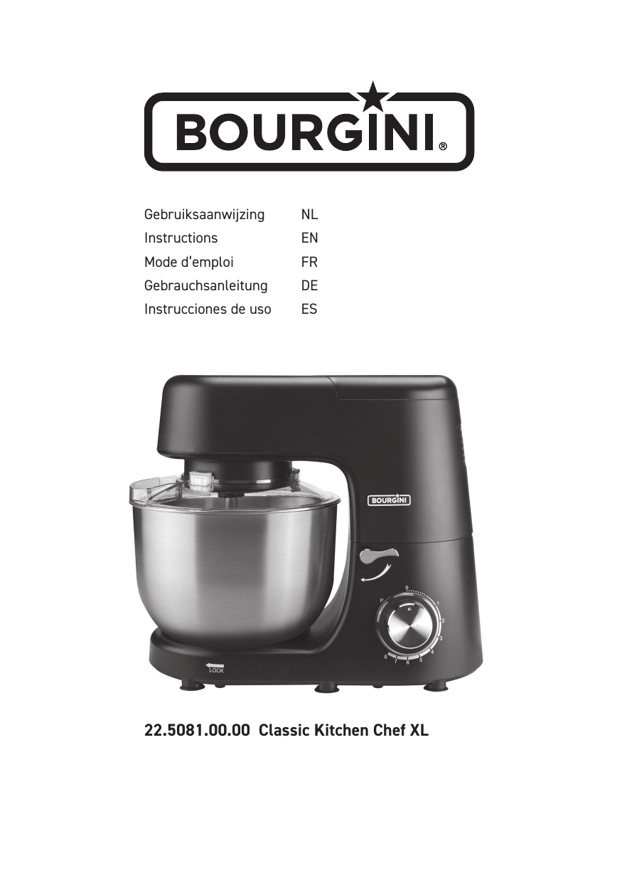 Bourgini 22.5081.00.00, Classic Kitchen Chef XL User manual Manualzz